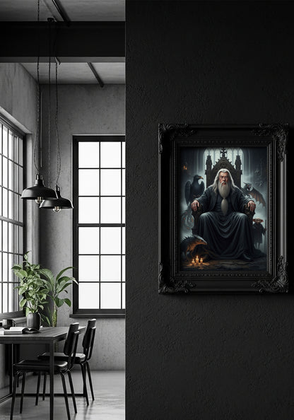 Gandalf The Grey – Dark Fantasy Wizard Digital Download Poster