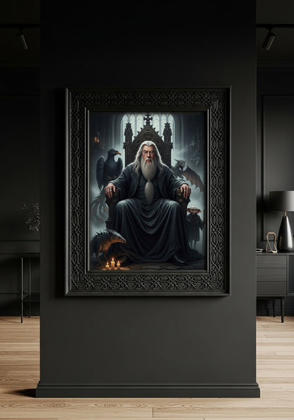 Gandalf The Grey – Dark Fantasy Wizard Digital Download Poster